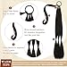 Sofeiyan Long Braid Ponytail Extension with Hair Tie Straight Sleek Wrap Around Hair Extensions Braid Pony Tail Fluffy Natural Soft Synthetic Hairpieces for Women Daily Wear