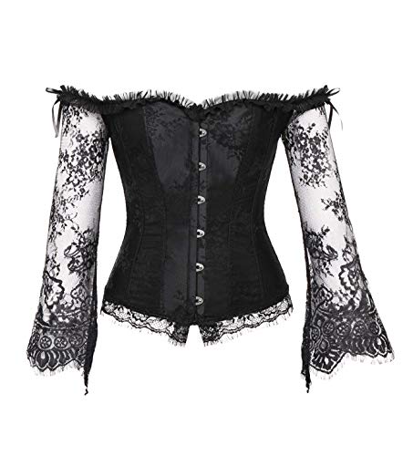 MISS MOLY Steampunk Gothic korsetjurk zwart retro korset rechte stijl corsage dames kostuum jurk Halloween cosplay - Image 6