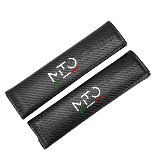 2 Pezzi Fibra di Carbonio Imbottiture Cinture di Sicurezza Protettive, per Alfa Romeo Mito Protezione Spalla Comfort Cuscinetti protettivi