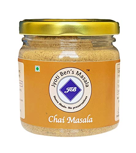Image of Jyoti Ben's Gujarati Chai Masala - Traditional Indian Tea Spice Blend | 100% Natural Ingredients | No Preservatives | 100g Jar