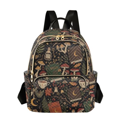 Image of Mushroom Quilted Backpack Purse for Women Fashion Small Backpack S | Shoulder Bag Travel Casual Daypack