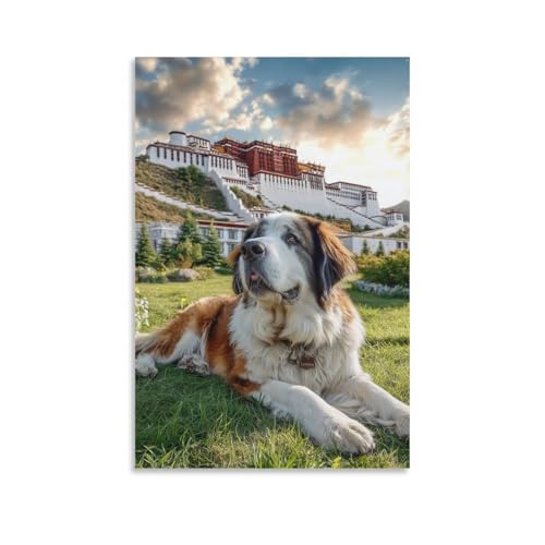 Impression sur toile chien de compagnie DHBANEIOK decoration murale anti-vide
