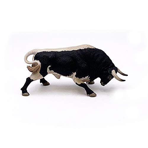 Deqube - Toro Bravo Aparejado Embistiendo - Figura Coleccionable Pintada a Mano -Escala 15x8x4 cm - Modelo (90110109)