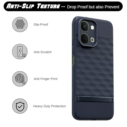 Image of Shockproof Case Compatible with Vivo T5x 5G / Y51 Pro 5G / iQOO Z11x 5G | Full Camera Protection | TPU Flexible Back Cover for Vivo T5x 5G / Y51 Pro 5G / iQOO Z11x 5G (Steel Blue)