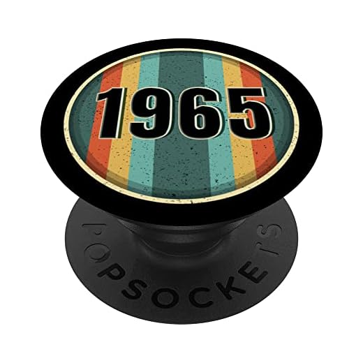 Retro 1965 cumpleaños Pop Socket divertido 1965 cumpleaños 1965 PopSockets PopGrip Intercambiable