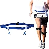 Porta Dorsal cinturón Deportivo número de competición Trail Running Triatlón duatlón Ciclismo Maratones Marcha nórdica Unisex azul