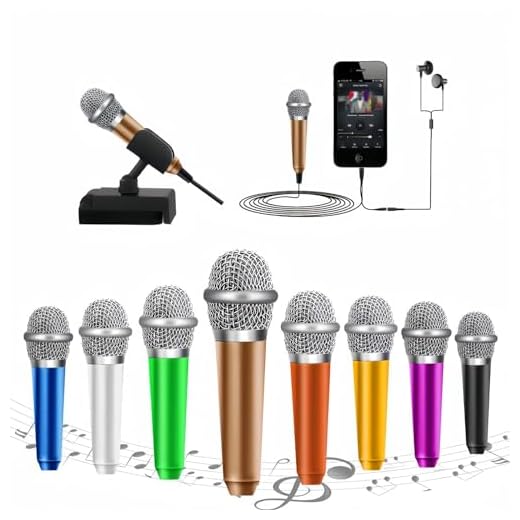 JeMii Mini Microphone,Tiny Microphone,Phone Microphone, Asmr Microphone,Mini Karaoke Microphone,forVoiceRecording Chatting and Singing on iPhone,Android,PC(Rose Gold)
