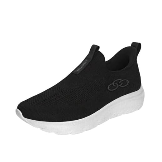 Tênis Esportivo Masculino Slip On Clic Preto Branco Olympikus