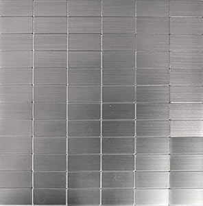 Conwire Silber Rechteck Metall Mosaikfliese