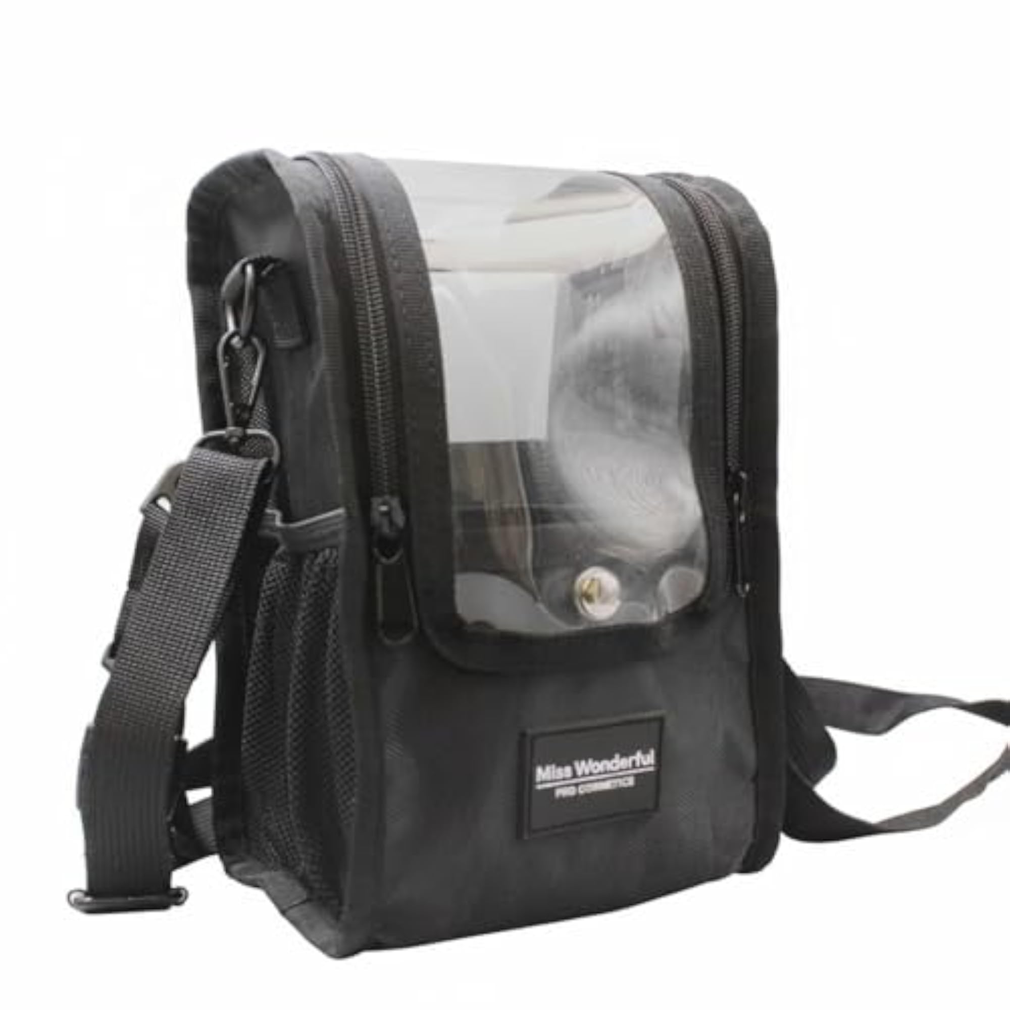 Removable Dividers Makeup Artist Waist Bag with Clear Top