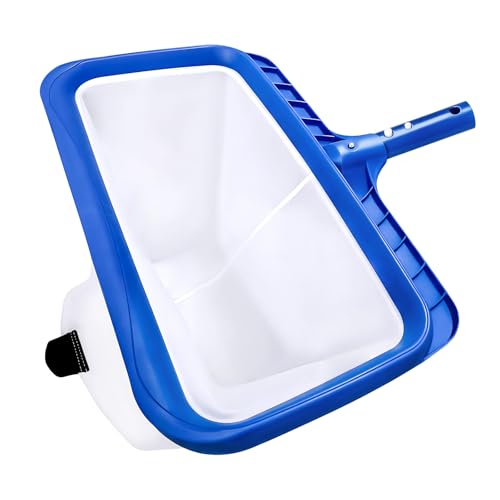 Monitok Pool Skimmer Net, Heavy-Duty Reinforced Frame Pool Leaf Net with Deep Ultra-Fine Nylon Mesh...