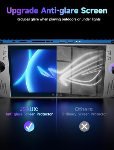 JSAUX Screen Protector 2-Pack for ROG Ally, Anti Glare 9H Hardness Tempered Glass Screen Protector with Guiding Frame, 7 inch Full Coverage Anti-Scratch Screen Protector for ASUS ROGAlly & ROG Ally X - 3
