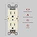 ENERLITES Duplex Receptacle Outlet, Tamper-Resistant, Residential Grade, 3-Wire, Self-Grounding, 2-Pole,15A 125V, UL Listed, 61580-TR-LA-10PCS, Light Almond (10 Pack)