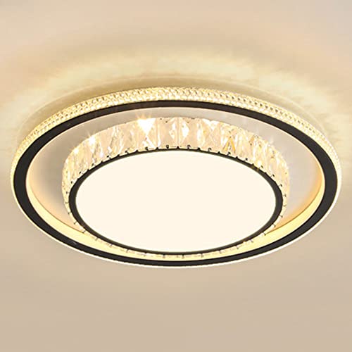 Lumière en cristal noir avec télécommande pour plafonnier salon design