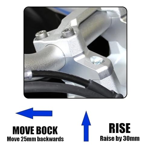 Elevador de manillar para Voge DSX 900 2024 en aluminio CNC con soporte premium 3