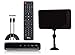 Digital Converter Box + Flat Antenna + HDMI Cable for Recording & Watching Full HD Digital Channels for Free (Instant & Scheduled Recording, 1080P, HDMI Output, 7 Day Program Guide & LCD Screen)