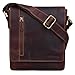 Produktbild STILORD 'Easton' Kleine Messenger Bag Echt Leder Vintage Umhängetasche im Hochformat 10,1 Zoll Tablet Tasche für iPad DIN A5 Schultertasche Echtleder, Farbe:siena - braun