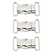Zerone 3PCS Stainless Steel Metal Strap Buckle, Small and Lightweight for Outdoor Activities, Camping, Fishing, Hiking, Traveling, with Woven Wooden Frame