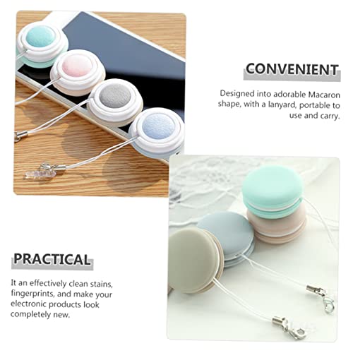 TOBBOMEY 4piezas Limpiador De Pantalla De Forma De Macarón Paño De Para Teléfonos Limpieza De Lentes y Gafas y Portátil Para Dispositivos Electrónicos - imagen 7