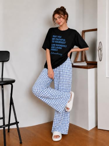 Image of KSHS Womens Korean Night Dress || Full Pyjama Set ||Korean Nightsuit || Women Nightwear ||Round Neck Full Sleeve Nightsuit || Loungewear || Everyday Nightdress Women's Pyjama Sets