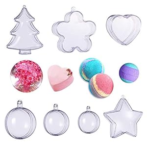 BENECREAT s Bath Bomb Molds, Diy Bath Bomb 7 Size With Clear Plastic Christmas Ball Ornaments For Party Decorations…