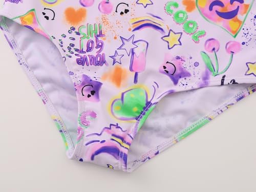 Image of Girls One Piece Swimsuits Adjustable Double Strap for Kids Palm Tree Print Toddler Bathing Suit Size 2T-10