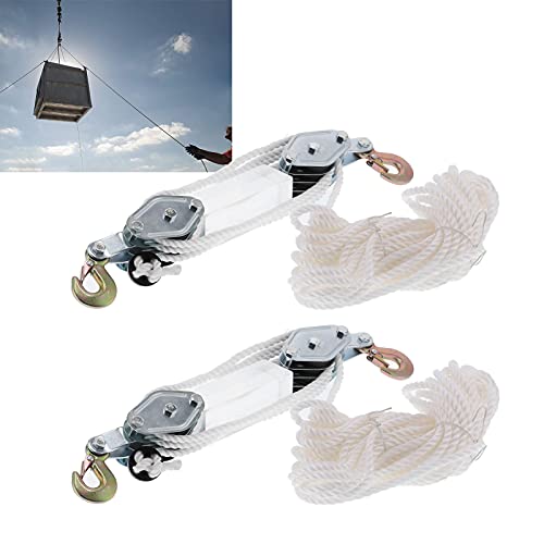 Paranco a Fune Puleggia e Paranco, 2 Pezzi Poly