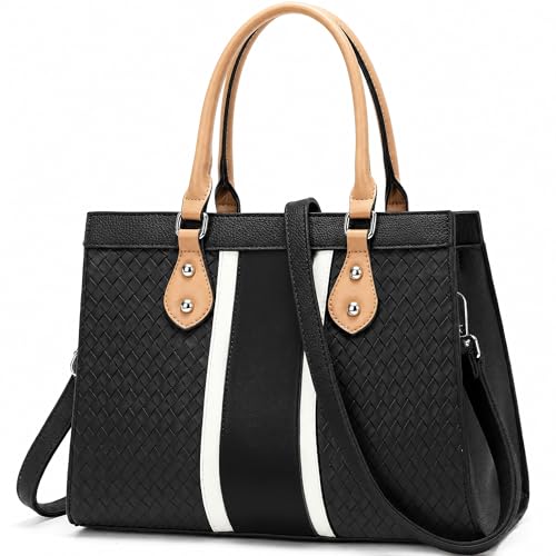 GEMIU Navy And White Womens Purses and Handbags For Women Fashion PU Leather Top Handle Satchel Shoulder Bag Tote Bags