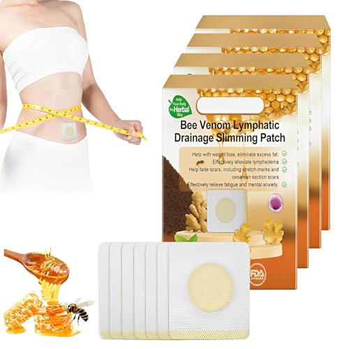 Afenau 35 Piezas Parches Adelgazantes De Veneno De Abeja,Parches para Adelgazar Slim Patch,Parches Adelgazantes Abdomen,Parches De Drenaje Linfático De Veneno De Abeja Para Mujeres Y Hombres