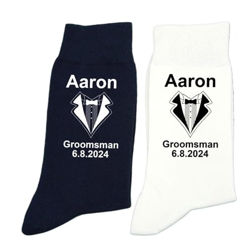 Groom Gifts Groomsman Gift Socks Groomsman Socks Groomsperson Groom Socks BestMan Proposal Wedding Socks Gifts Personalized Mens Socks Wedding Crew Socks