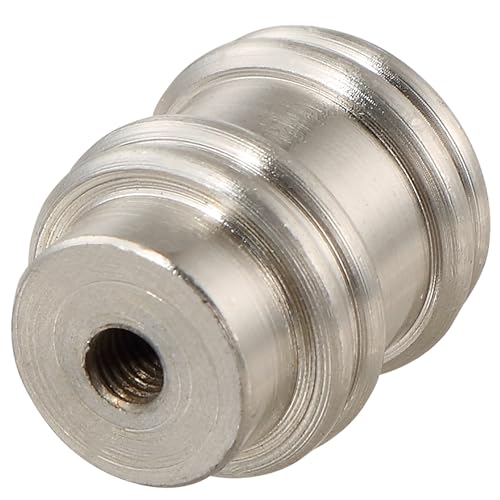 Image of Aspen Creative 24030-22, Bumped Cylinder Finial for Lamp Shade, Steel in Brushed Nickel Finish, 1-1 /4 inch Height (2 Pack)