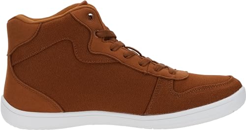 Image of WHITIN Men's Wide Toe Box Zero Drop Barefoot High-Top Canvas Sneakers W822 | Spacious Toe Box Reduces Toe Crowding, Flat Heel-to-Toe Platform Improves Balance, Minimalist Comfort for Walking & Wide Feet