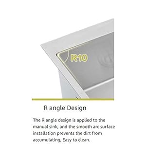 ASTTONUS® 24X18 Tap Hole Stainless Steel Single Bowl Satin Matt Handmade Kitchen Sink (24X18, Silver Color, Square Coupling)