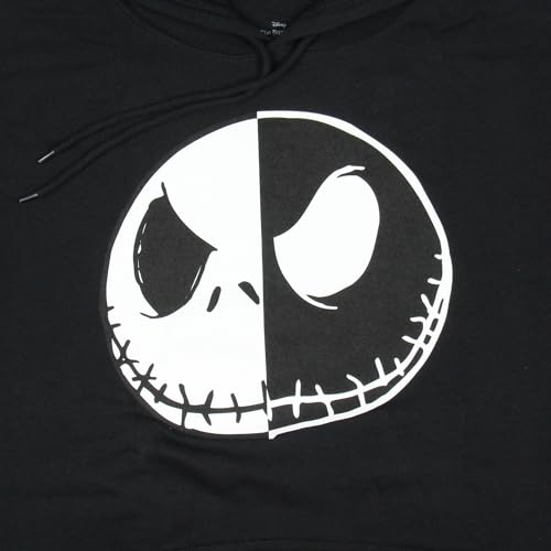 Seven Times Six The Nightmare Before Christmas Men's Jack Skellington Split Face Adult Pullover Sweatshirt Hoodie2