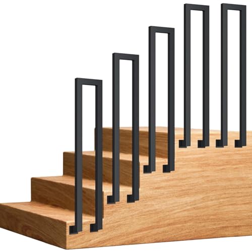 Pasamanos de hierro forjado en forma de U para escaleras de madera o escalones de hormigón barandilla