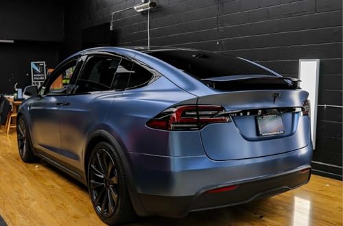 Image of WALLMATE Blue Metallic Wrap Sheet Roll Film Sticker Decal Waterproof Car Styling Wrap Auto Vehicle Accessories (24 x 250inches, Matte Blue Metallic Wrap)