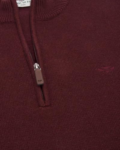 Falkirk 1/4 Zip Pullover - Berry Red Small3