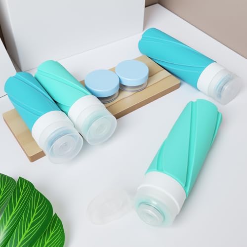 14 Pack 100ml Silicone Travel Bottles for Toiletries with Zipper Toiletry Bag Travel Size Toiletries Set TSA Approved Travel Accessories for Toiletries or Cosmetic, Holiday Travel Essentials - Image 3