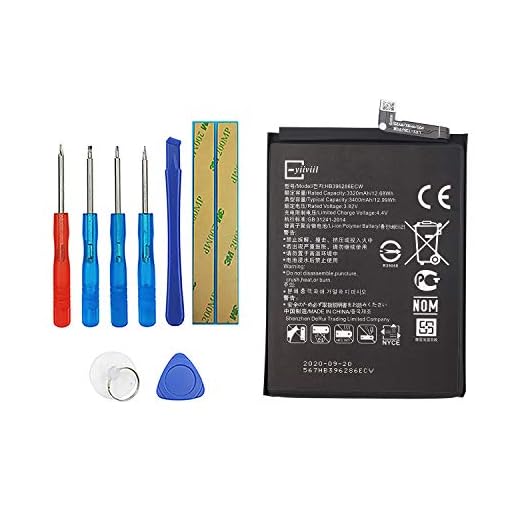 Vvsialeek HB396286ECW batteri kompatibel för Huawei P Smart 2019 Honor 10 Lite Pot-LX1 POT-LX2J Pot-LX3 med verktygssats