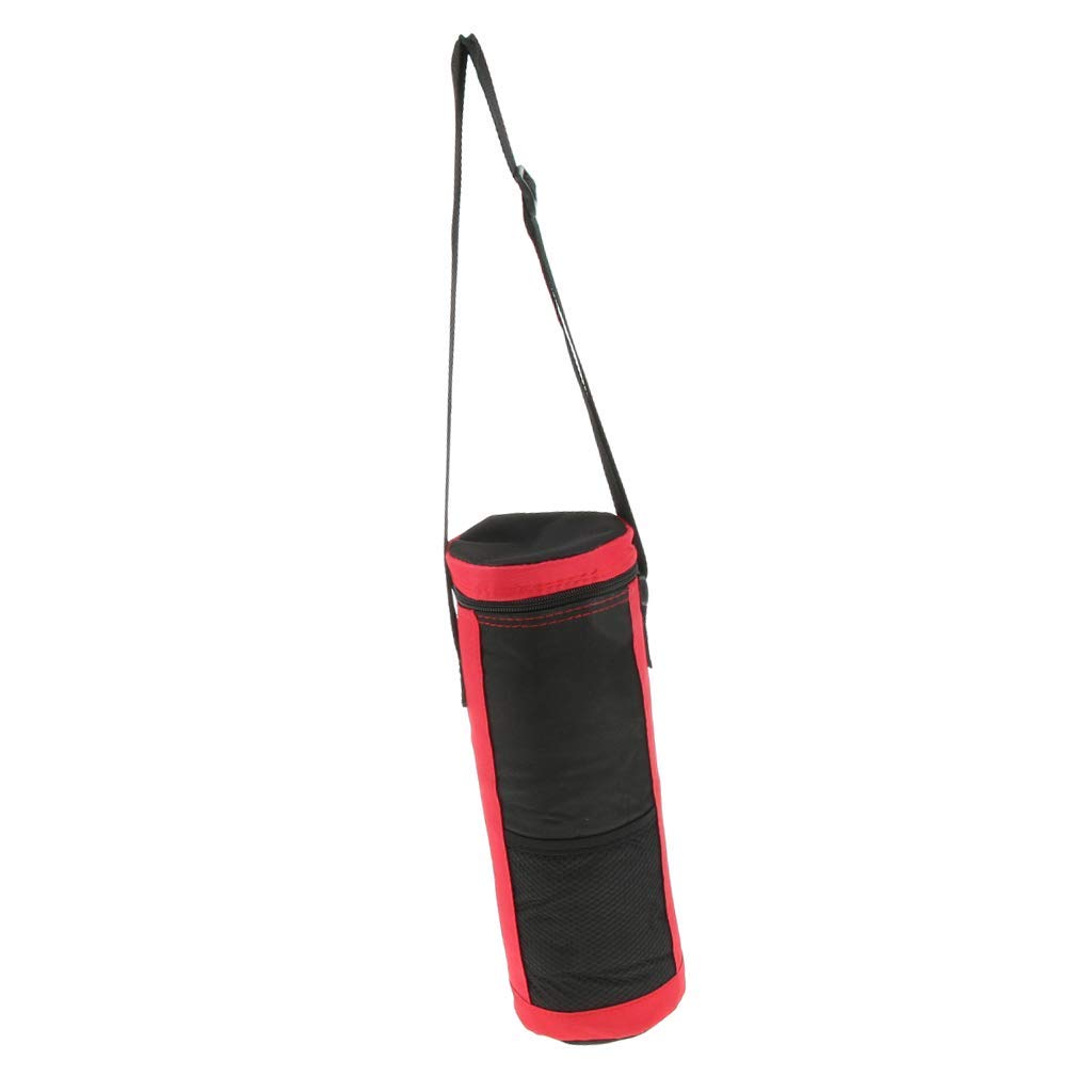 Borsa termica impermeabile da 2 l, custodia per borraccia in tessuto Oxford, per acqua, bevande, bottiglie, pranzo, con tracolla regolabile AOD (rosso)