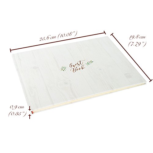 Customoffi Guest Book - Wedding, Graduation, Birthday, Baby Shower, Engagement – Simple And Unique With Its 15 Blank Sheets #TOP3