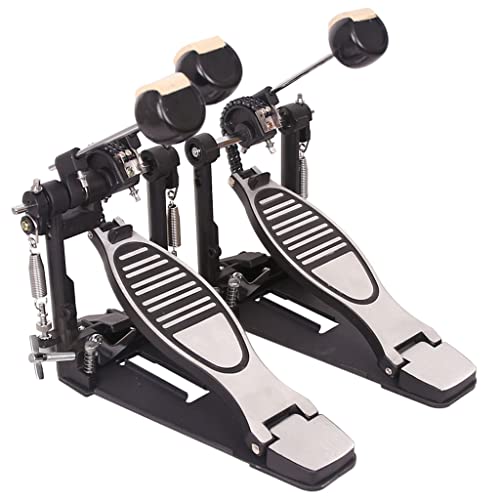 HOYOC Double Bass Pedal,Heavy Duty Double Chain Double Bass Drum with Drum Beater Stick Kick Drum Pedal for Beginner Pro Drummers Instrument Accessory