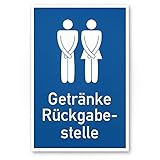 DankeDir! Getränke Rückgabestelle lustiges WC Kunststoff Schild - Türschild Toilette Gäste WC Gäste Klo - Wanddeko Party Deko Badezimmer - Dekoration Wohnung - süße Geschenkidee