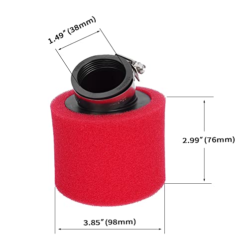 38Mm Bent Angled Foam Air Filter Pod Replacement For Atv Pit Quad Dirt Bike Buggy #TOP1