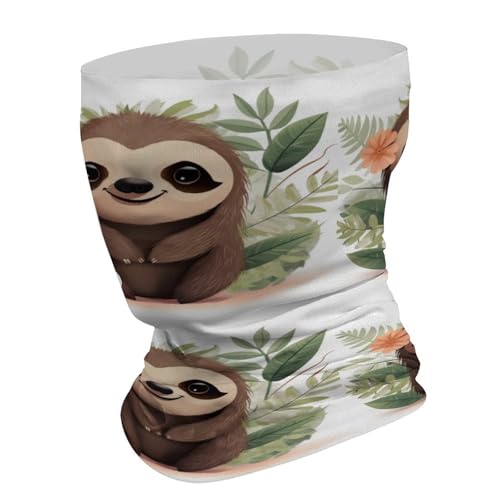 Cute Cartoon Sloth Neck Gaiter UV Sun Protection Balaclava Breathable Ski Face Mask for Men Women Versatile Cover Scarf Bandana Head Wrap2