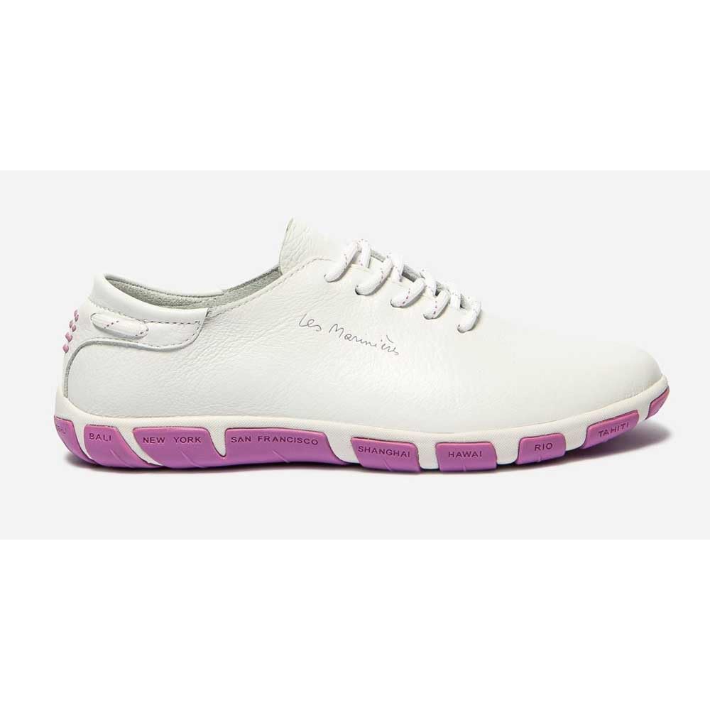 tbs JAZARU Segelschuh, Dream Cruiser (Glattleder), Wechselfußbett, Extra Blanc+Orchidee F7M17 Weiß