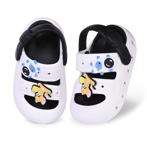 Image of GLJ Kids Comfort Clogs Sandals For Boy And Girl, 1 to 4 Years, Two-Strap Design, Easy To Wear Slip On, Dust and Waterproof, 7101