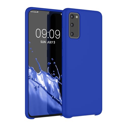 kwmobile Case for Samsung Galaxy S20 Case - Soft Cover - Shockproof Silicone - Wireless Charging Baltic Blue