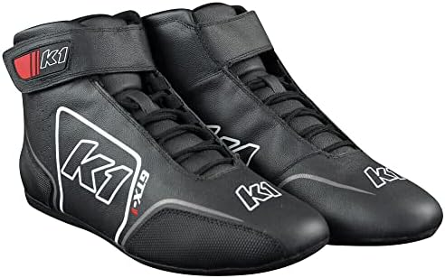 K1 SFI 3.3/5 GTX-1 Auto Nomex Racing Shoes 2020 Black/Grey 24-GTX-N-12 US 12 image 2