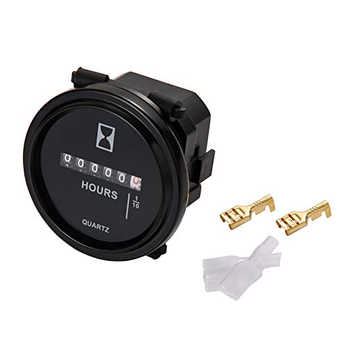 Round Quartz Mechanical Engine Hour Meter Used for Generators Ramming Machines Electric Floor Washers Floor Polisher Lawn Mowers AC110V-250V
